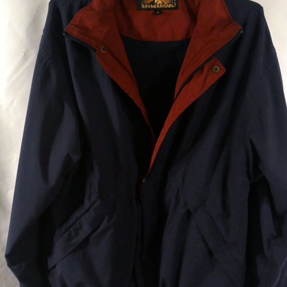 Sun Mountain Windbreaker Jacket Mens M Blue Full Zip Mesh Lined Golf Performance - Picture 4 of 11